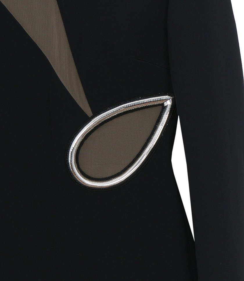 METALLIC TUBE WAIST DETAIL MINI DRESS