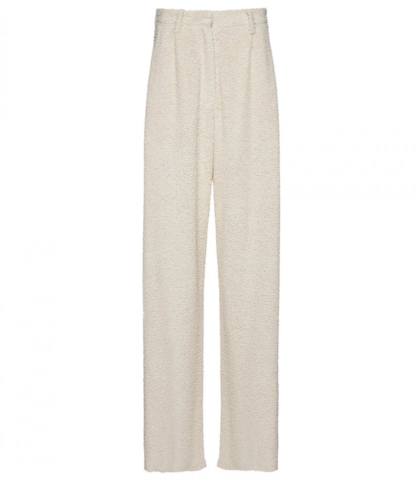 CLOTHES - WIDE LEG BOUCLE PANTS