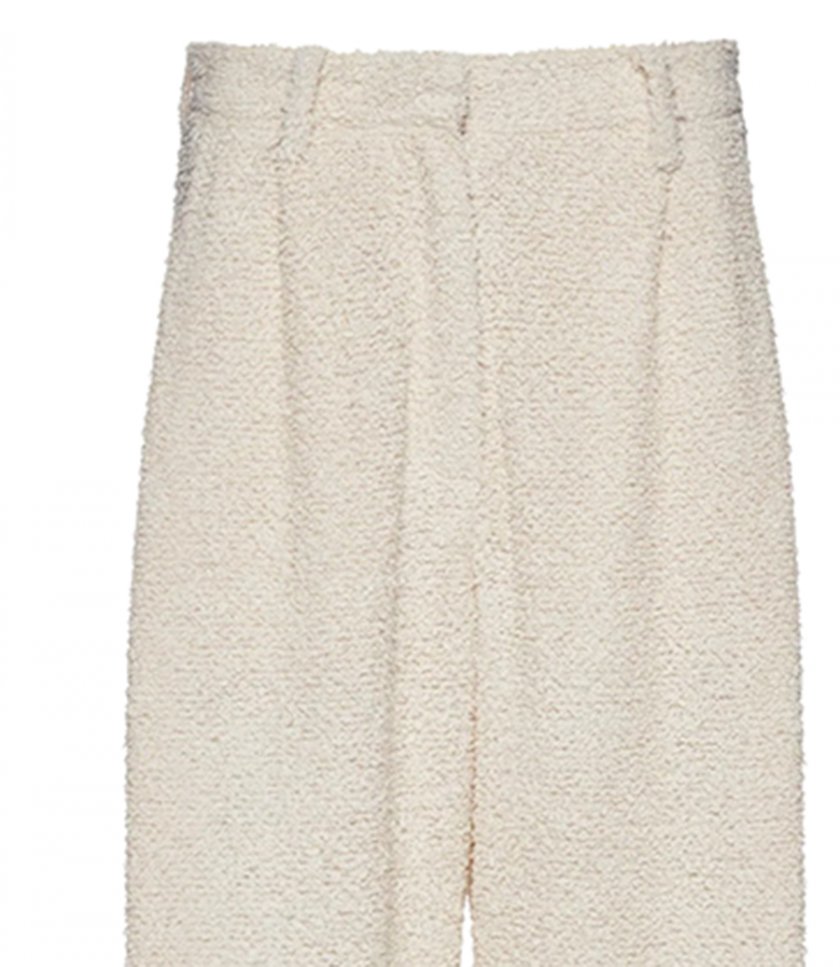 WIDE LEG BOUCLE PANTS