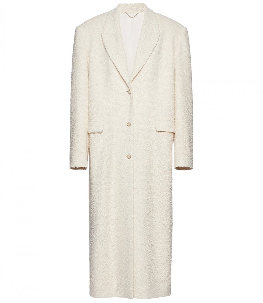 MAGDA BUTRYM - SINGLE BREASTED LONG COAT IN BOUCLE
