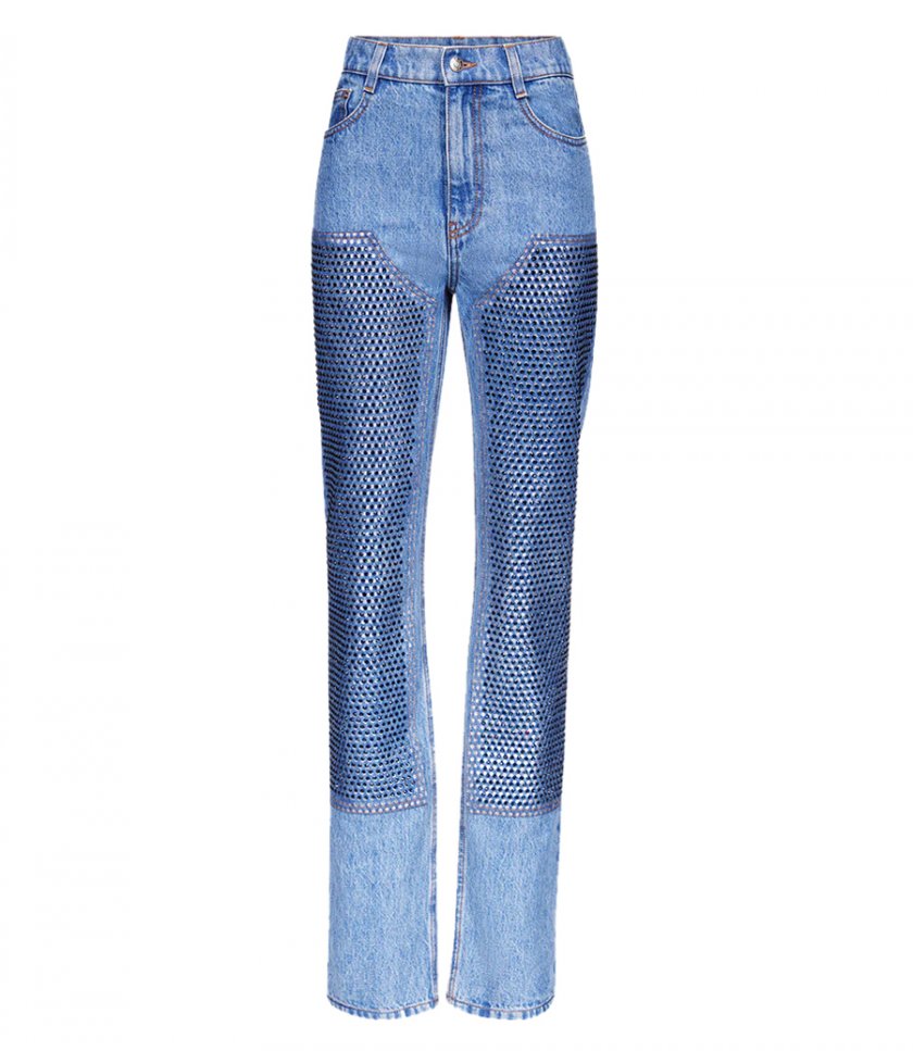 SALES - CRYSTAL EMBELLISHED STRAIGHT LEG JEAN