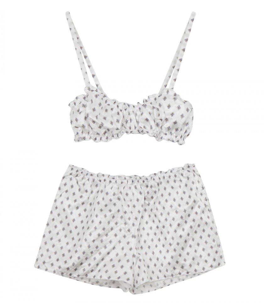 SALES - TWO PIECE JACQUARD SET WITH ALL OVER FLOWERS