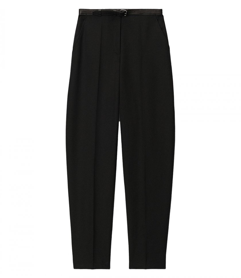 SALES - LOW WAISTED TROUSER WITH LEATHER BELT