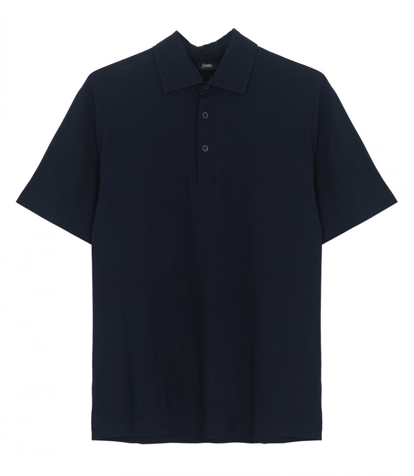 POLOS - POLO SHIRT IN CREPE JERSEY