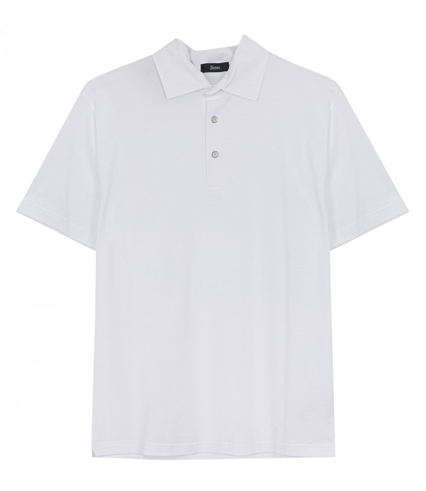 POLOS - POLO SHIRT IN CREPE JERSEY