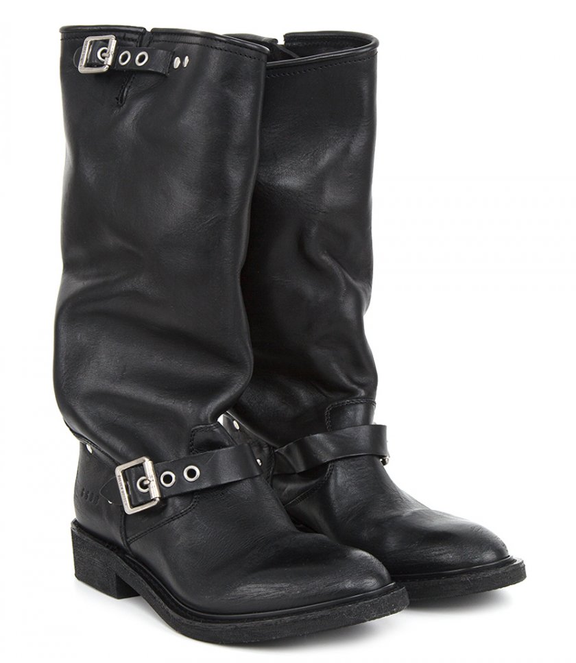 BIKER HIGH LEATHER BOOTS