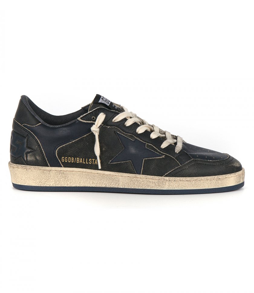 SNEAKERS - BLACK VINTAGE LEATHER BALL STAR