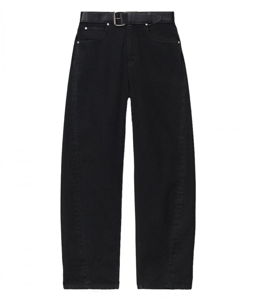 CLOTHES - LEATHER BELTED BALLOON JEAN