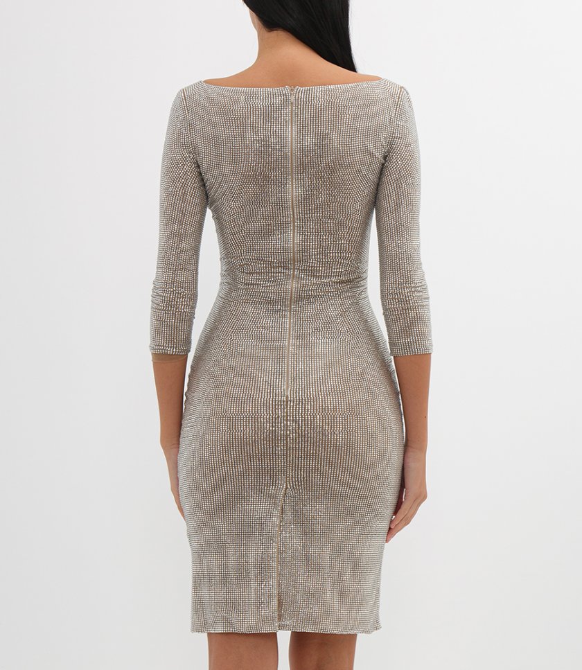 MIDI DRESS WITH RHINESTONES
