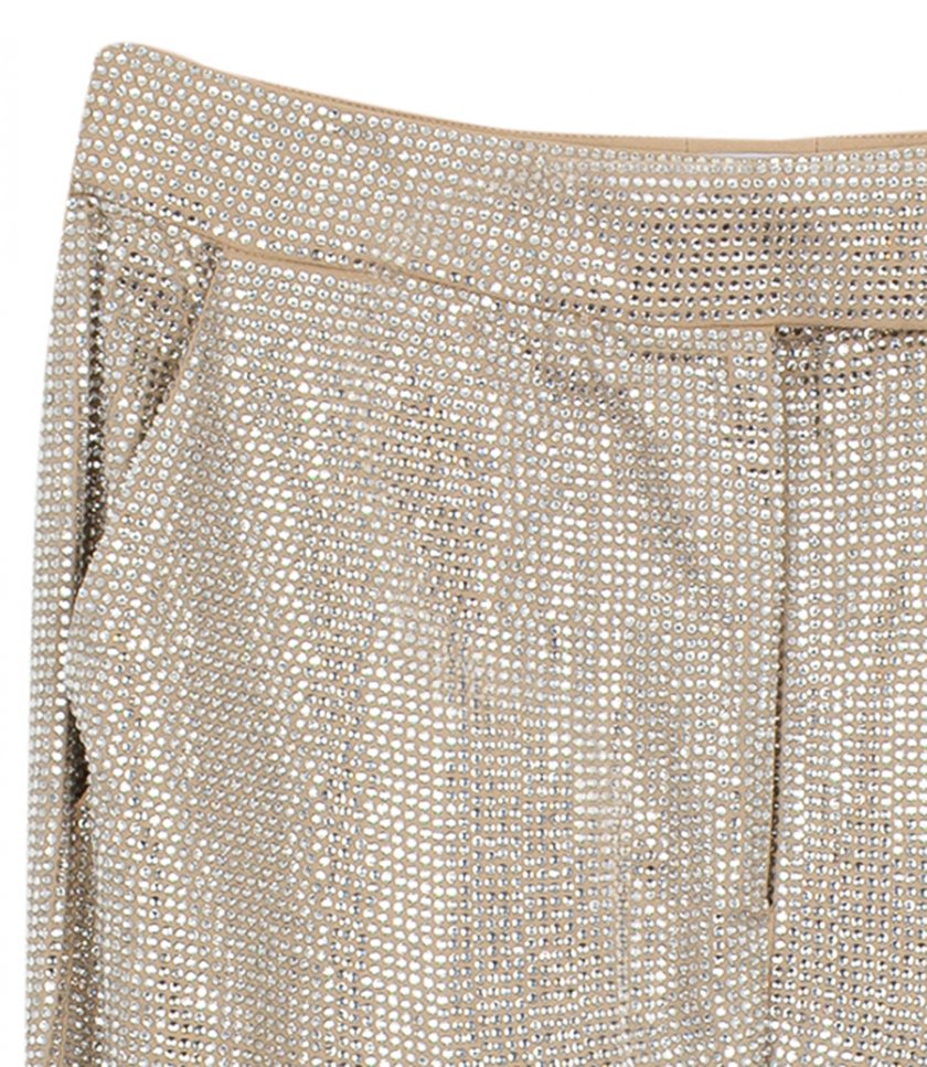 PANTALONE CON DECORAZIONE MICRO STRASS ALL-OVER