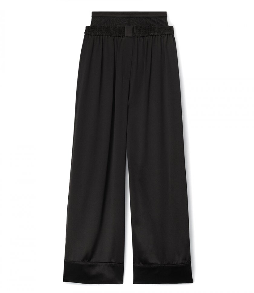 CLOTHES - LAYERED BOXER PANT IN SILK CHARMEUSE
