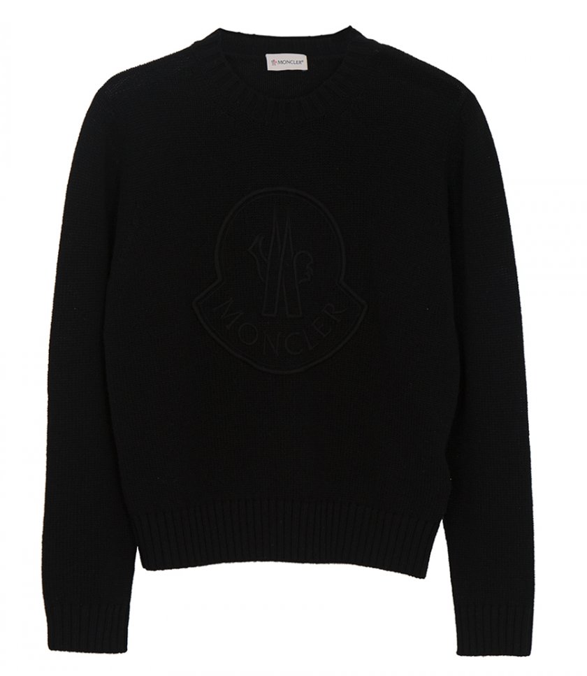 JUST IN - EMBROIDERED LOGO CASHMERE & WOOL JUMPER