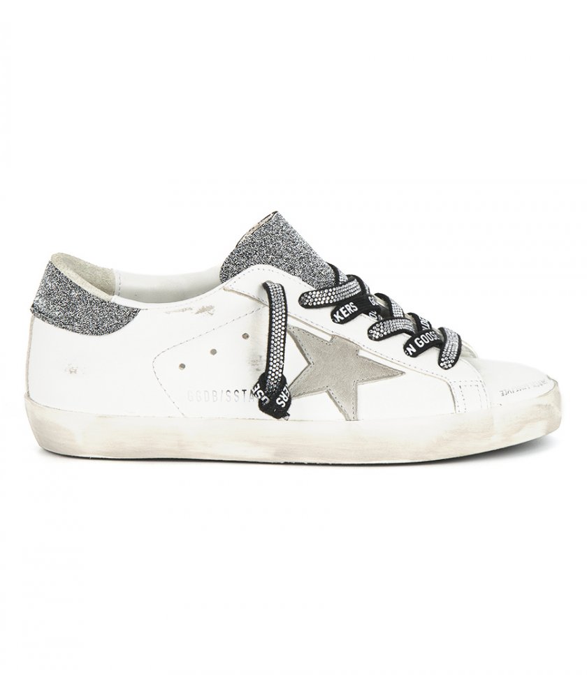 SNEAKERS - CRYSTAL TONGUE AND HEEL SUPER-STAR