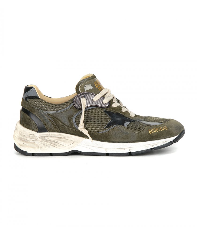 JUST IN - SUEDE OLIVE GREEN RUNNING DAD