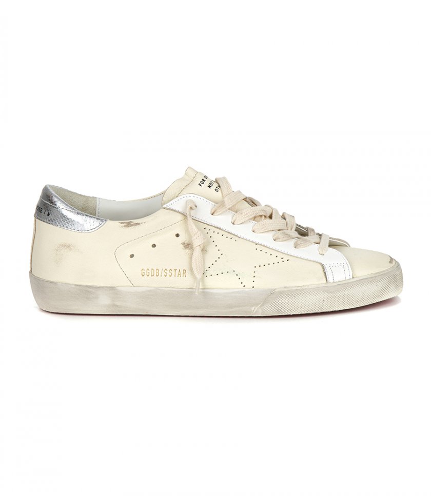 SNEAKERS - BEIGE FORATED STAR SUPER-STAR