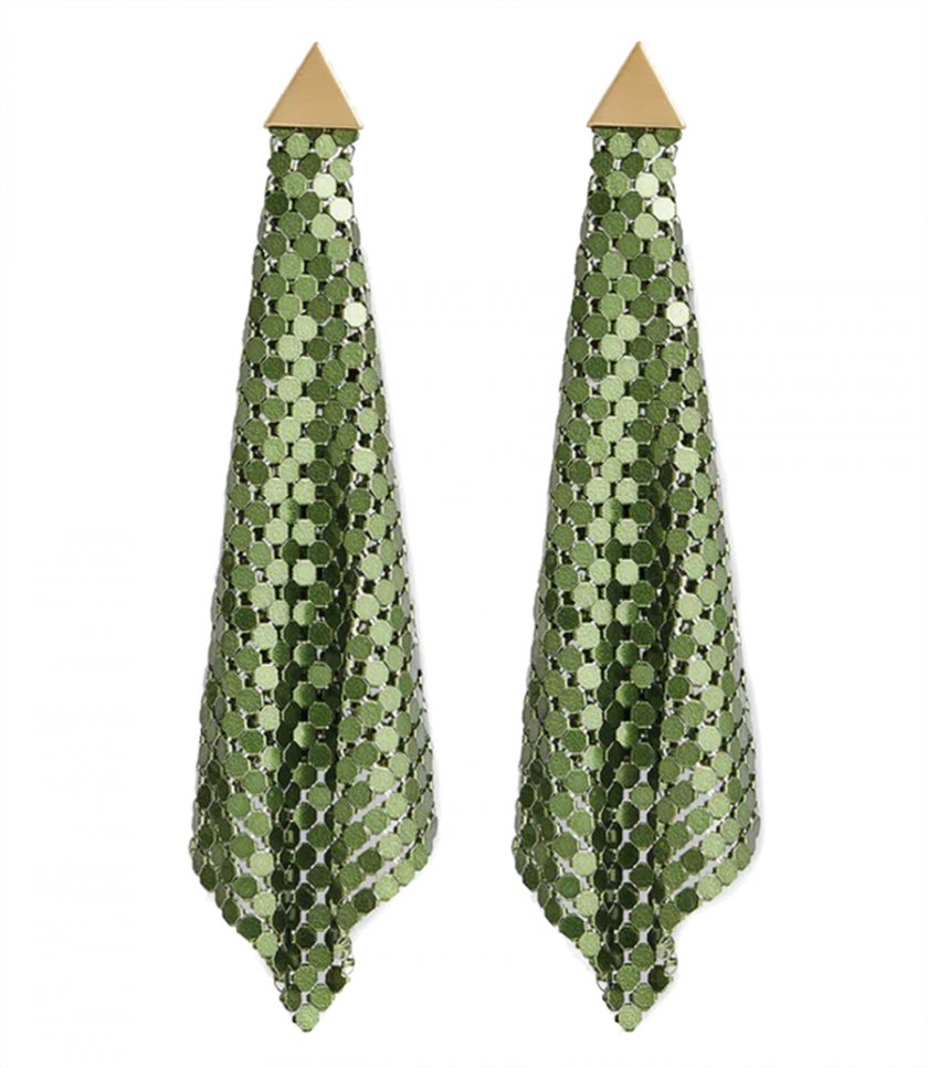 JUST IN - EMERALD CHAINMAIL EARRINGS