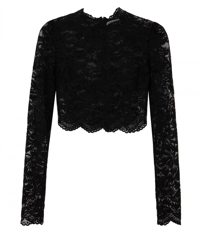 TOPS - BLACK LACE TOP