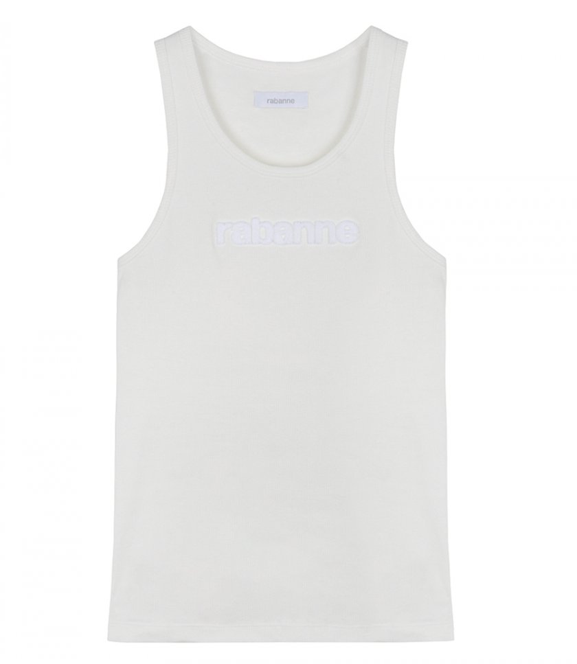 JUST IN - WHITE LOGO TANK TOP