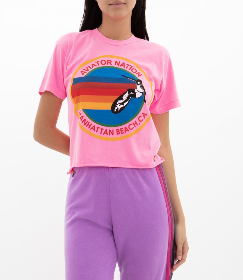 AVIATOR NATION MANHATTAN BEACH BOYFRIEND TEE