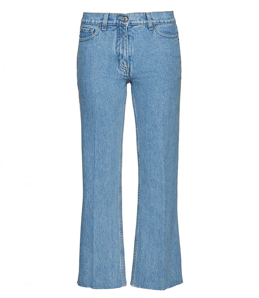 JEANS - CROPPED DENIM FLARE PANTS
