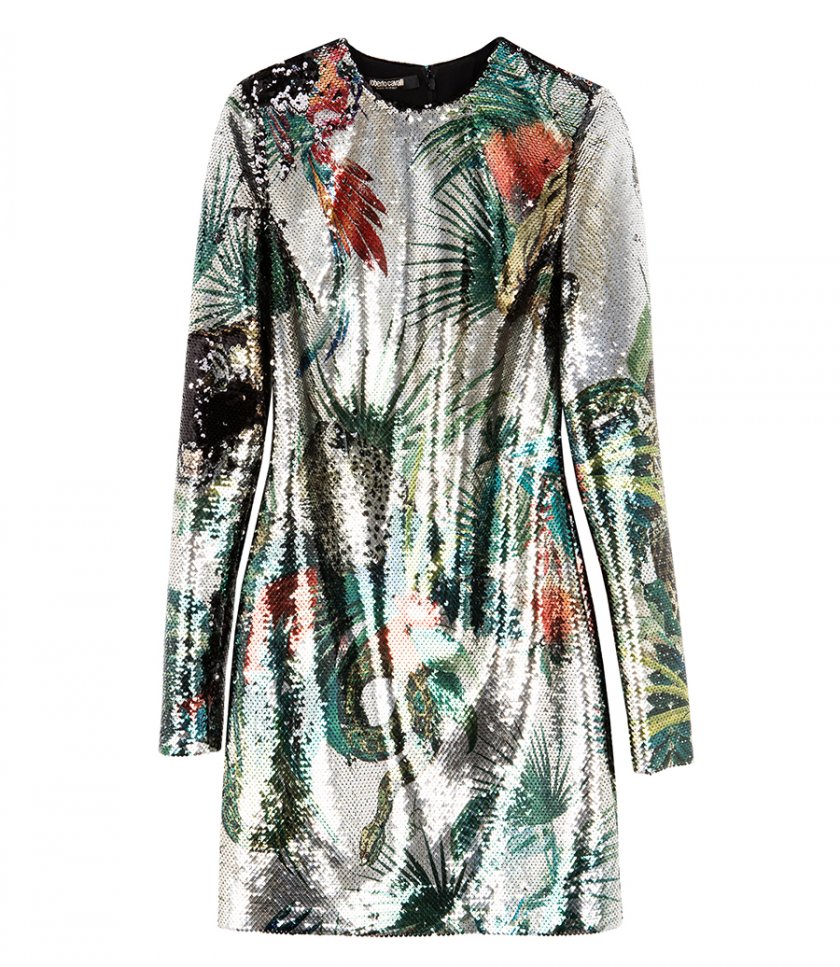 SALES - JUNGLE PRINT SEQUIN DRESS