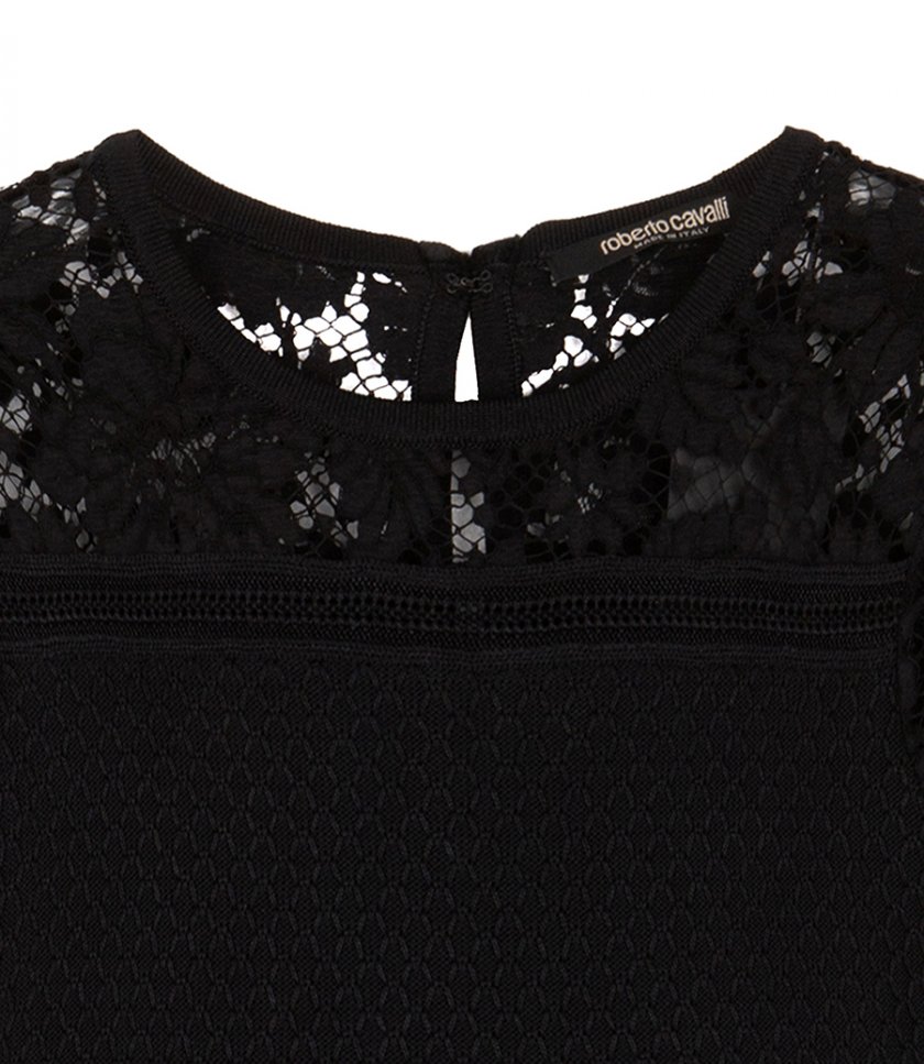 KNIT CROP TOP WITH LACE