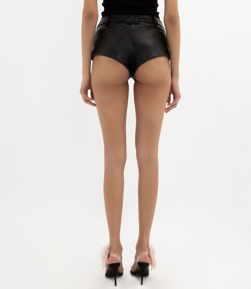 LEATHER MINI SHORTS