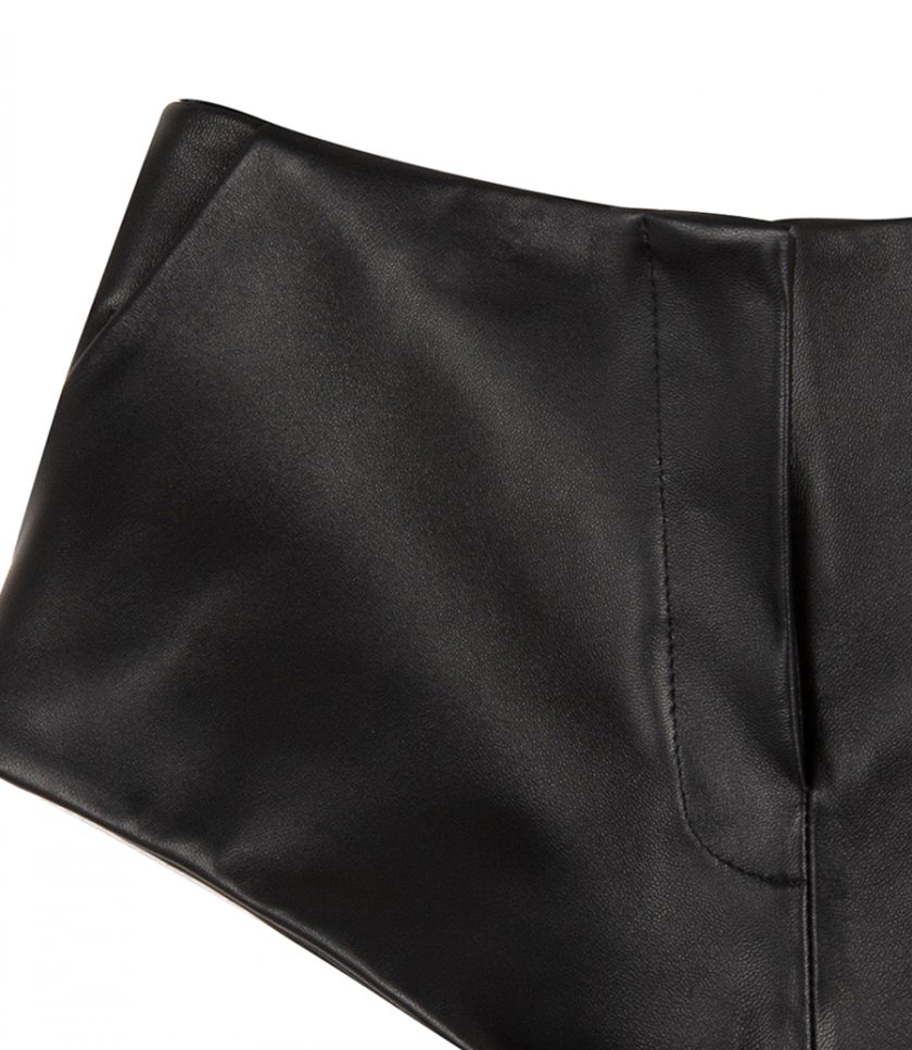 LEATHER MINI SHORTS