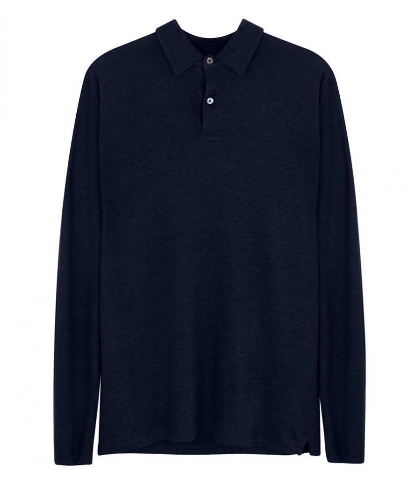 JUST IN - LINEN POLO LS