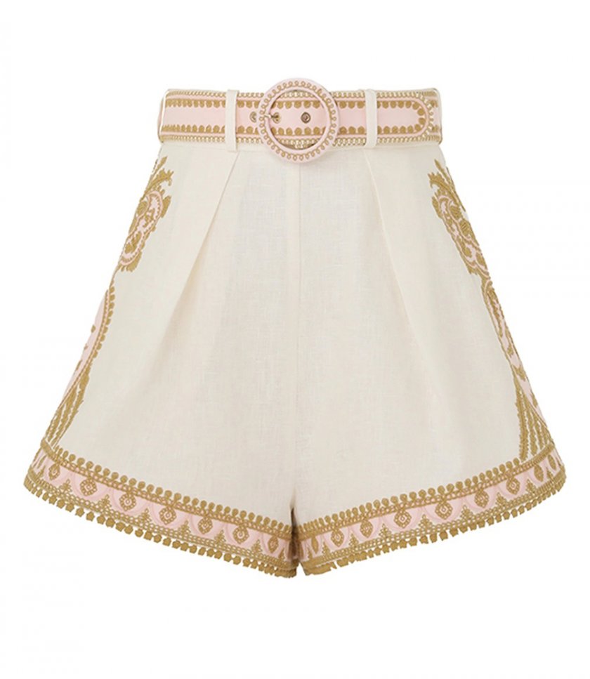 SHORTS - WAVERLY EMBROIDERED TUCK SHORT