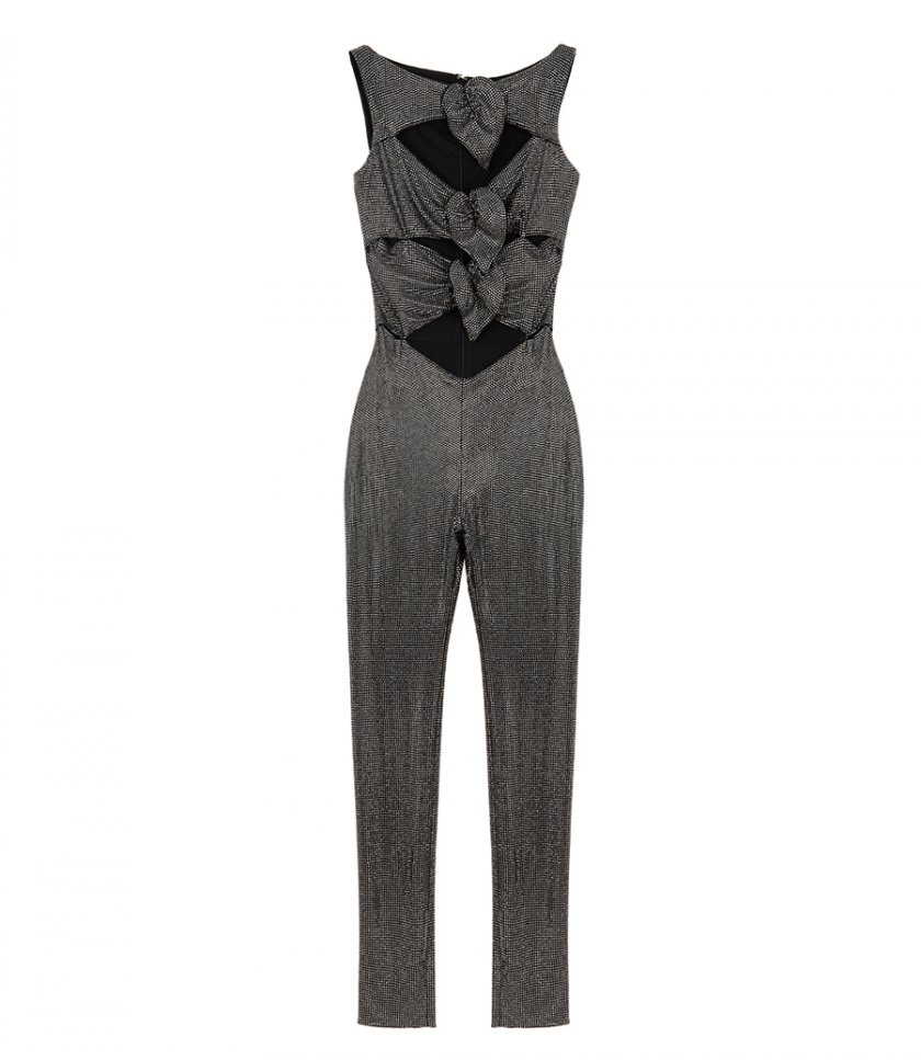 SALES - CUT-OUT JUMPSUIT WITH FLORAL DETAILS