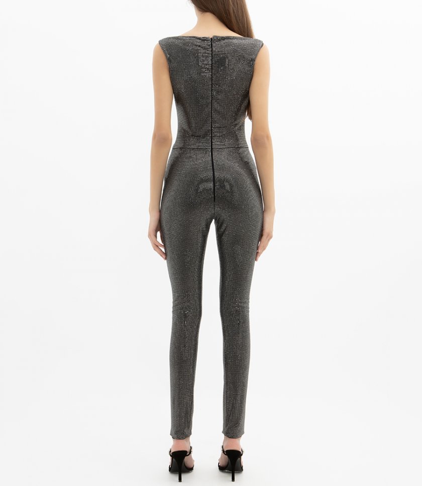 CUT-OUT JUMPSUIT WITH FLORAL DETAILS