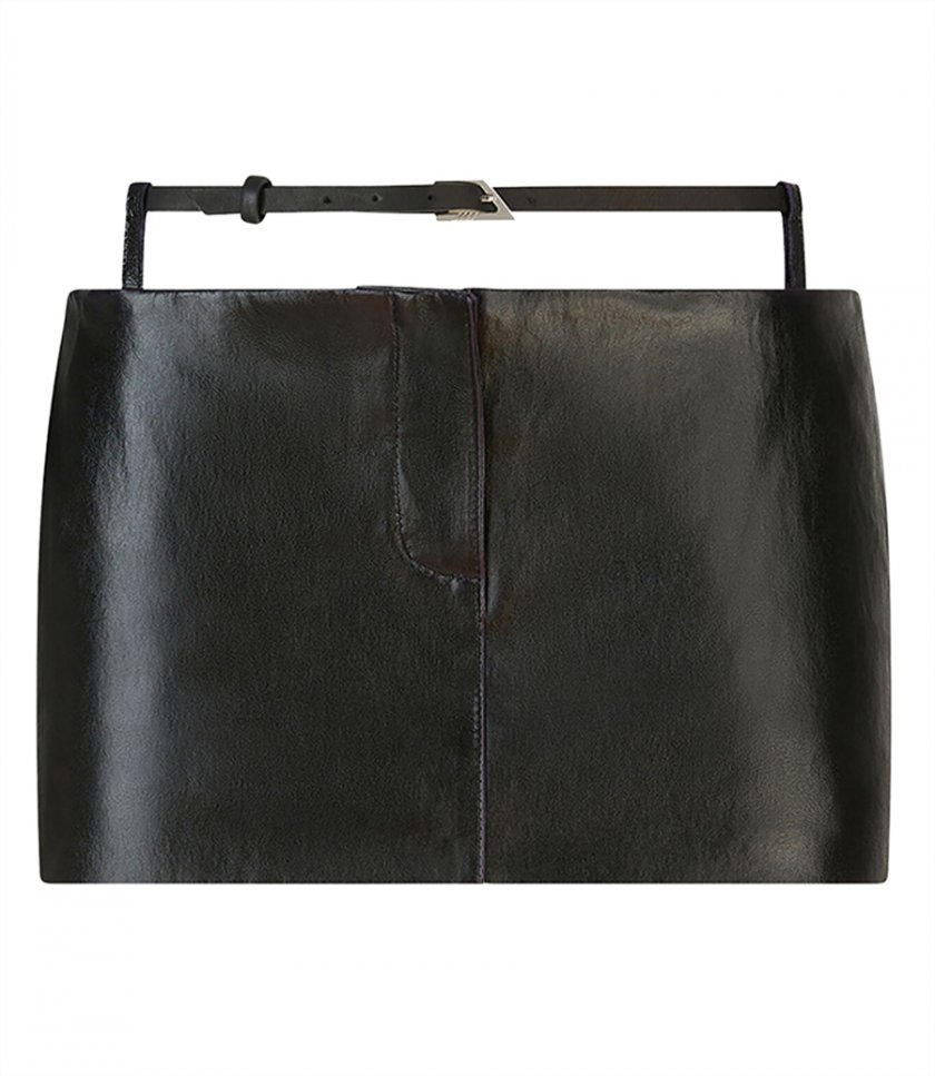 SALES - EGGPLANT AND BLACK MINI SKIRT