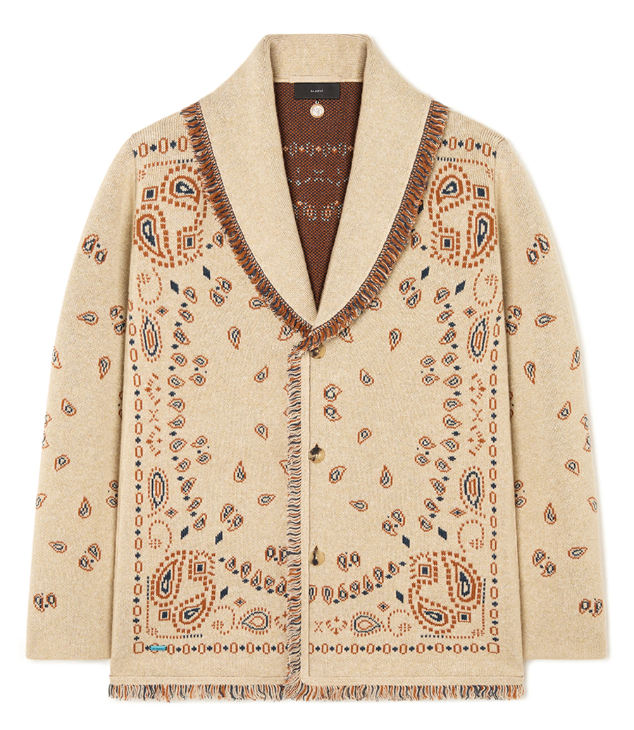 ALANUI - BANDANA JACQUARD CARDIGAN