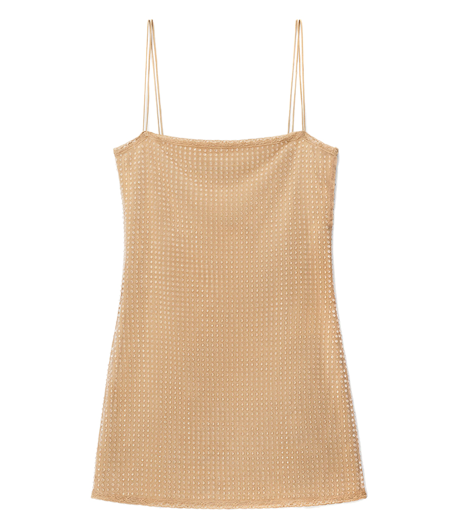 ALEXANDER WANG - CLEAR HOTFIX SLIP DRESS