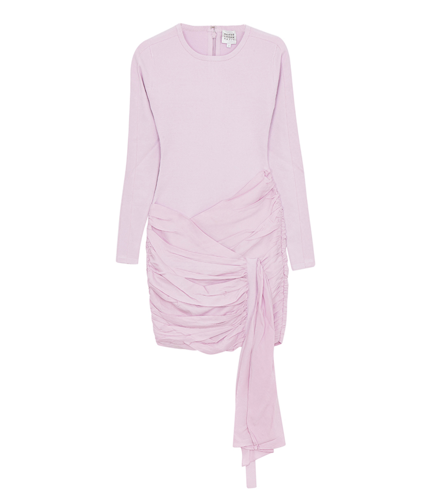 HERVE LEGER - RUCHED MIX MINI DRESS
