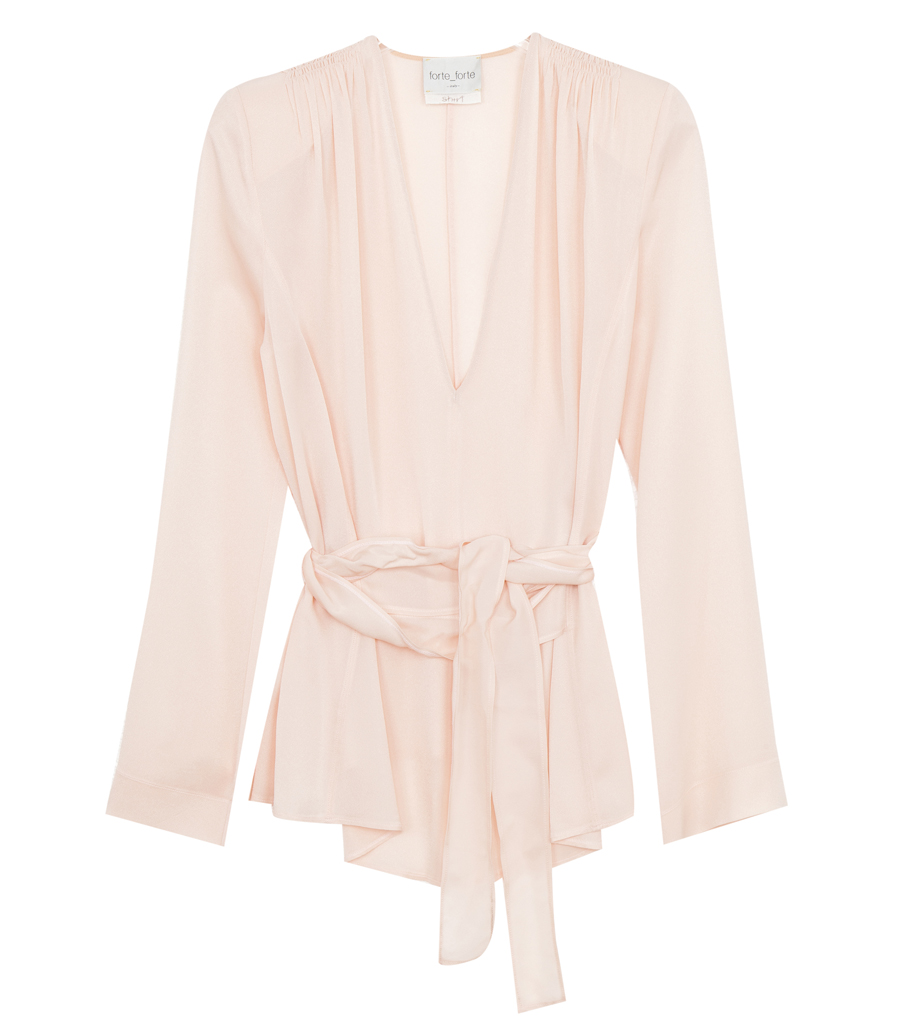 FORTE FORTE - MAROCAIN DIAGONAL BELTED SHIRT
