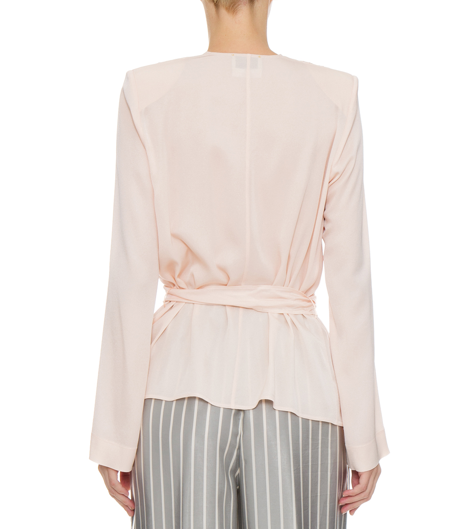 MAROCAIN DIAGONAL BELTED SHIRT
