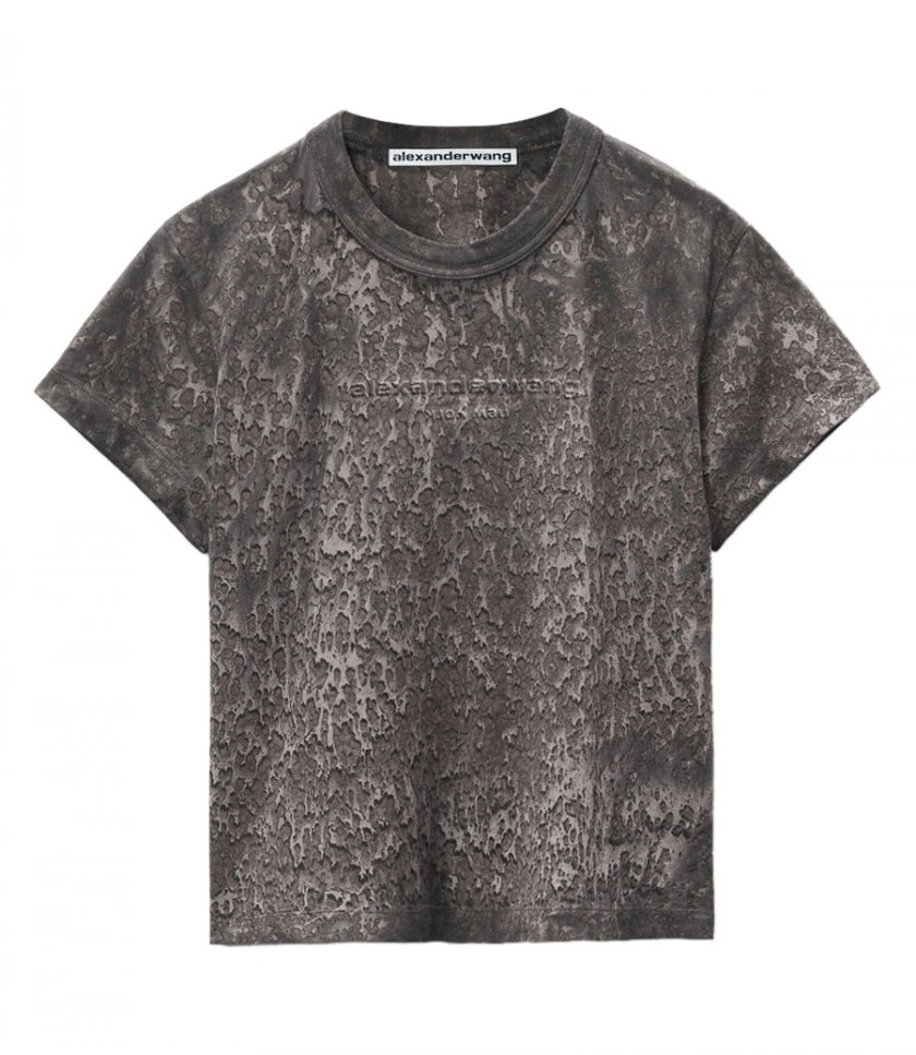SALES - LOGO EMBOSSED SPLATTER WASH SHRUNKEN TEE