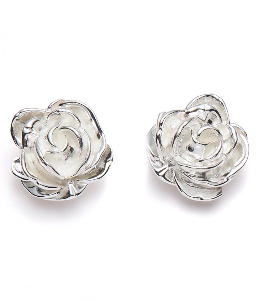 SALES - SILVER ROSE EARRINGS