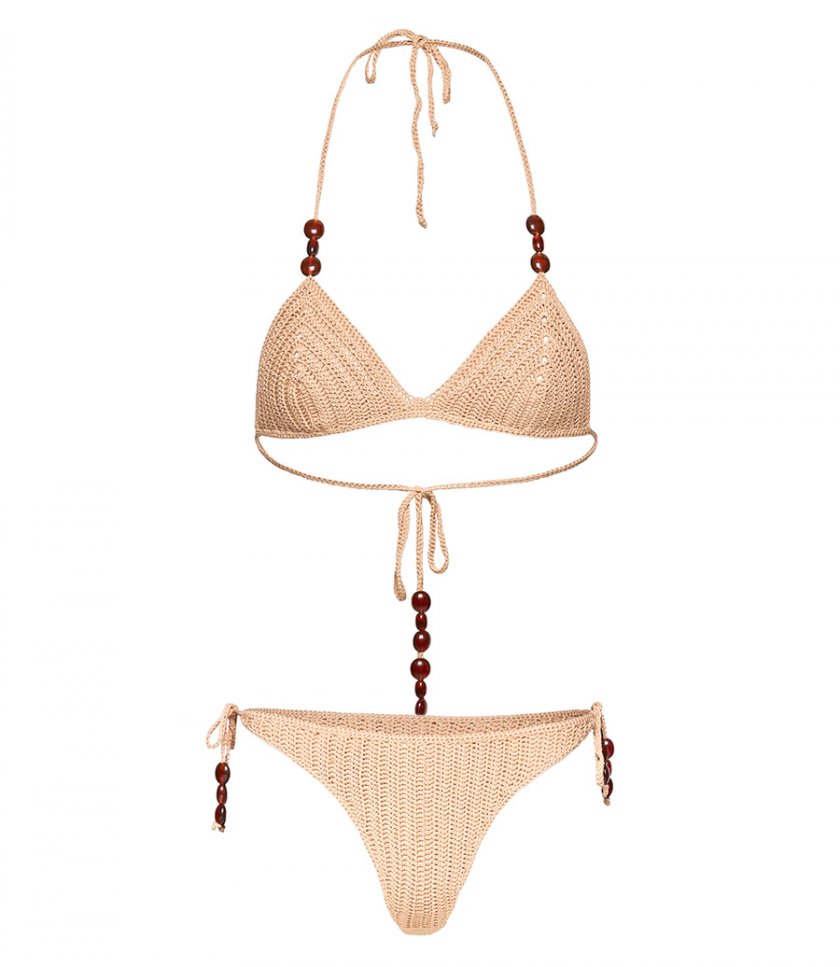 CLOTHES - CROCHET TRIANGLE BEADS BIKINI