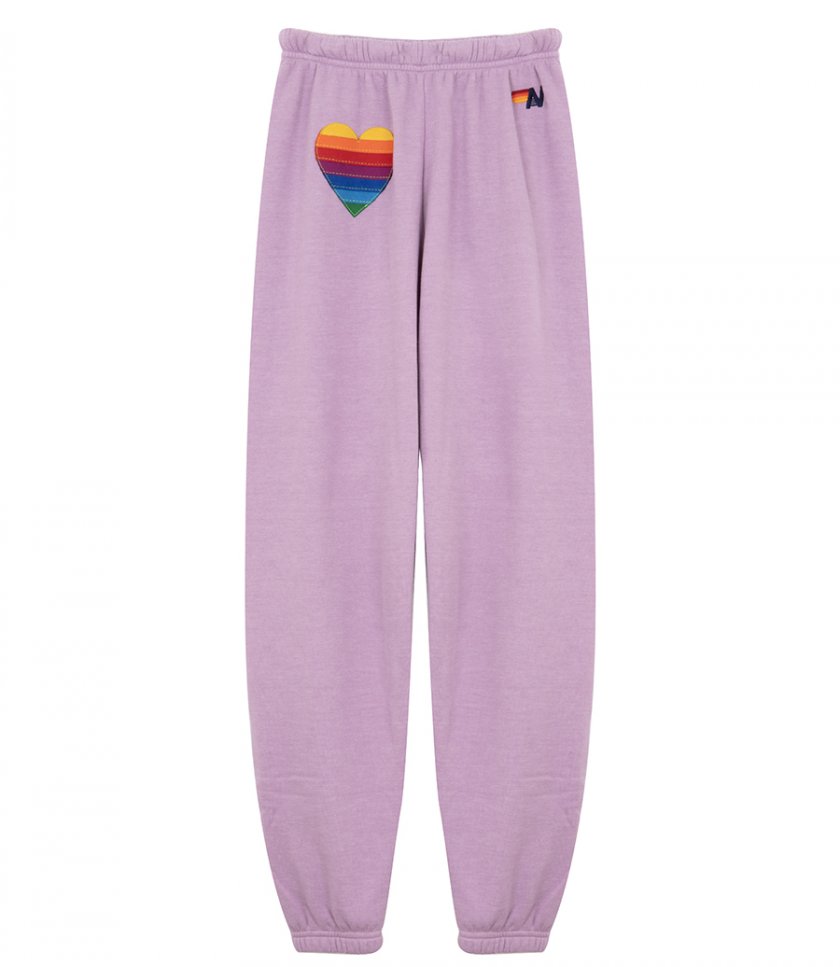 WOMEN'S RAINBOW HEART STITCH SWEATPANTS