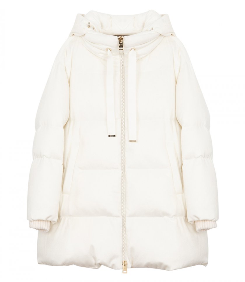 CLOTHES - A-SHAPE JACKET IN CASHMERE, SILK AND MONOGRAM