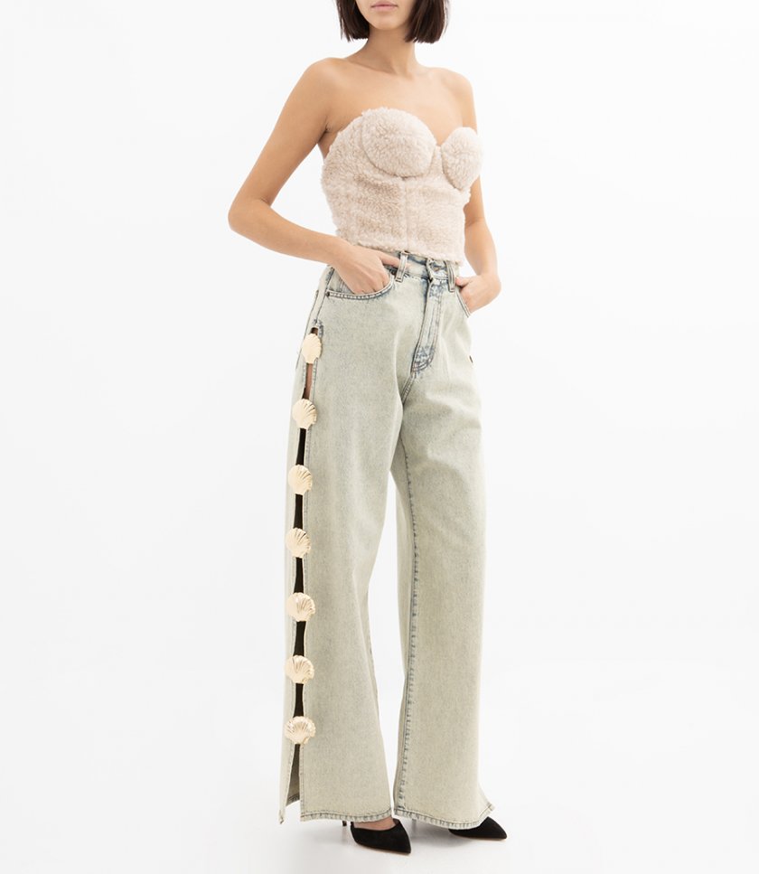 JEANS WITH CUT-OUT DETAILING