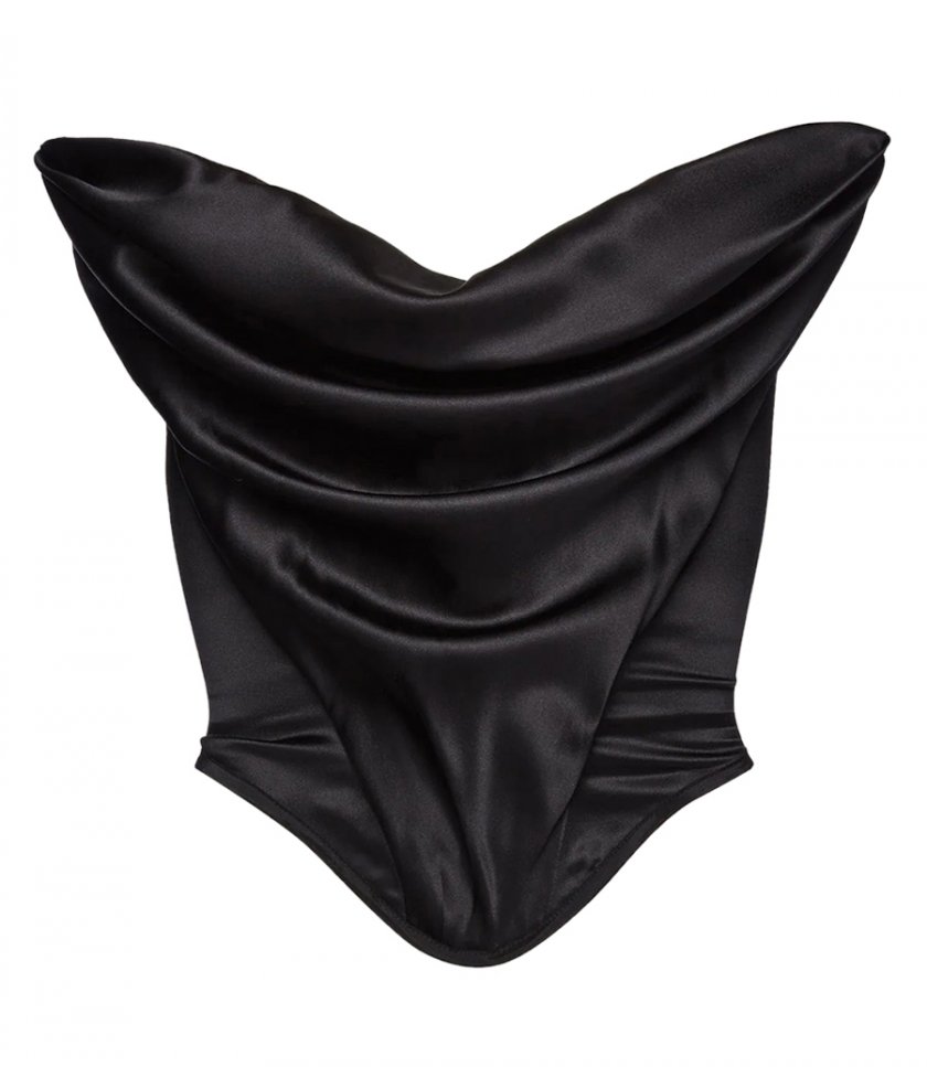 CLOTHES - DRAPED SATIN STRAPLESS CORSET