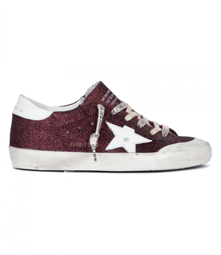 SHOES - BORDEAUX GLITTER SUPER-STAR