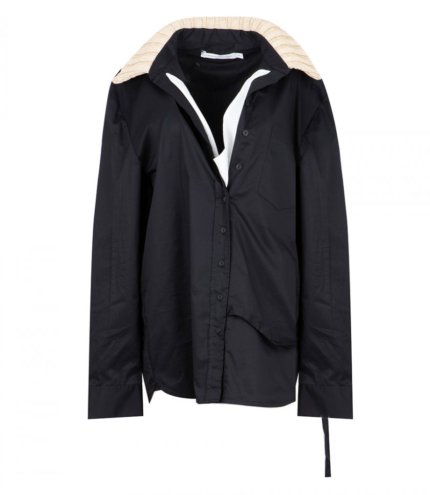 SALES - SCARF DRAPE SHIRT DRESS