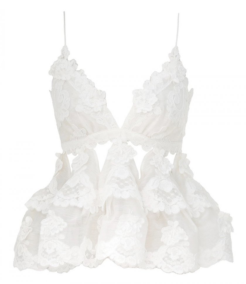 SALES - CRUSH LACE MOTIF TIERED TOP