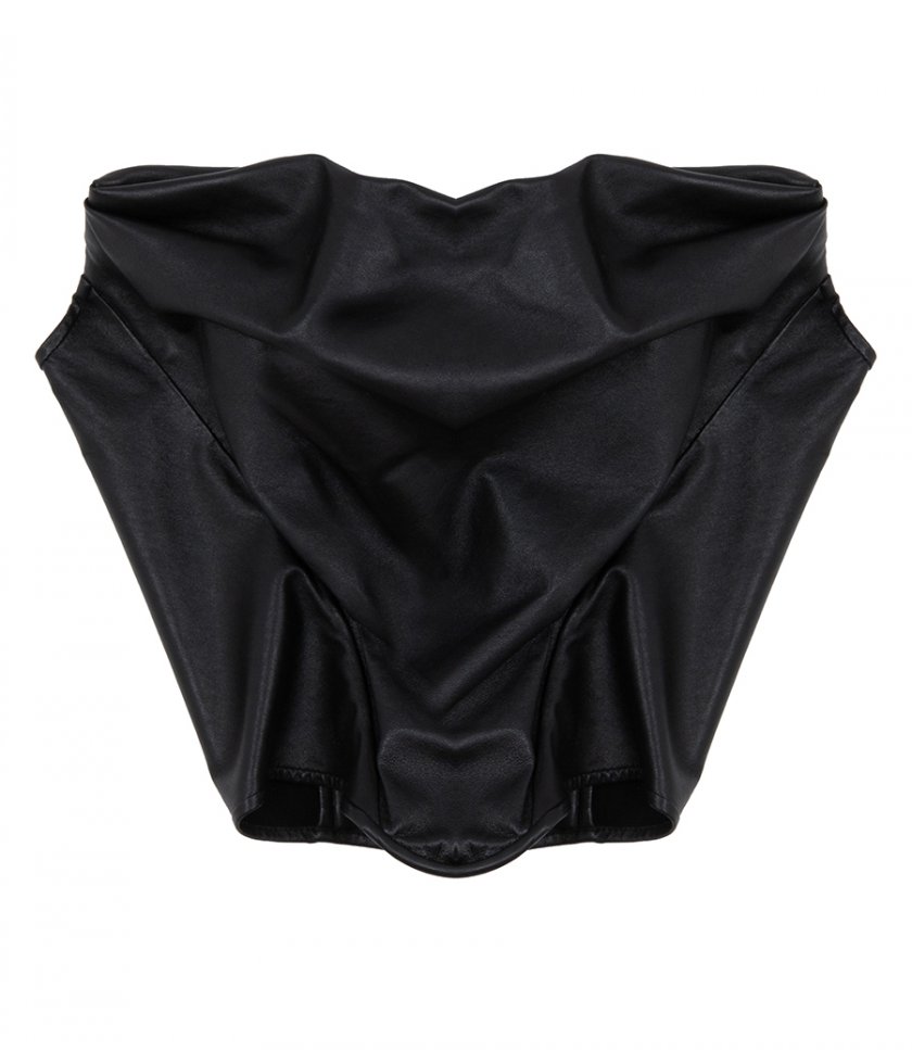 CLOTHES - DRAPED STRAPLESS LEATHER CORSET