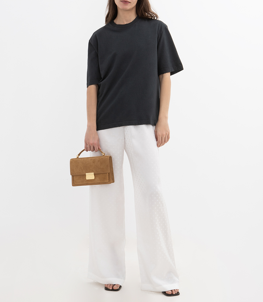 RELAXED FIT T-SHIRT REVERSE LOGO PATCH
